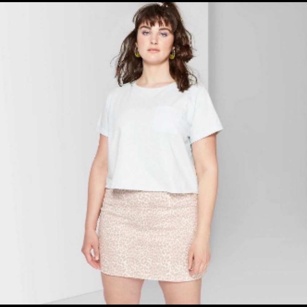 Wild Fable pink leopard skirt